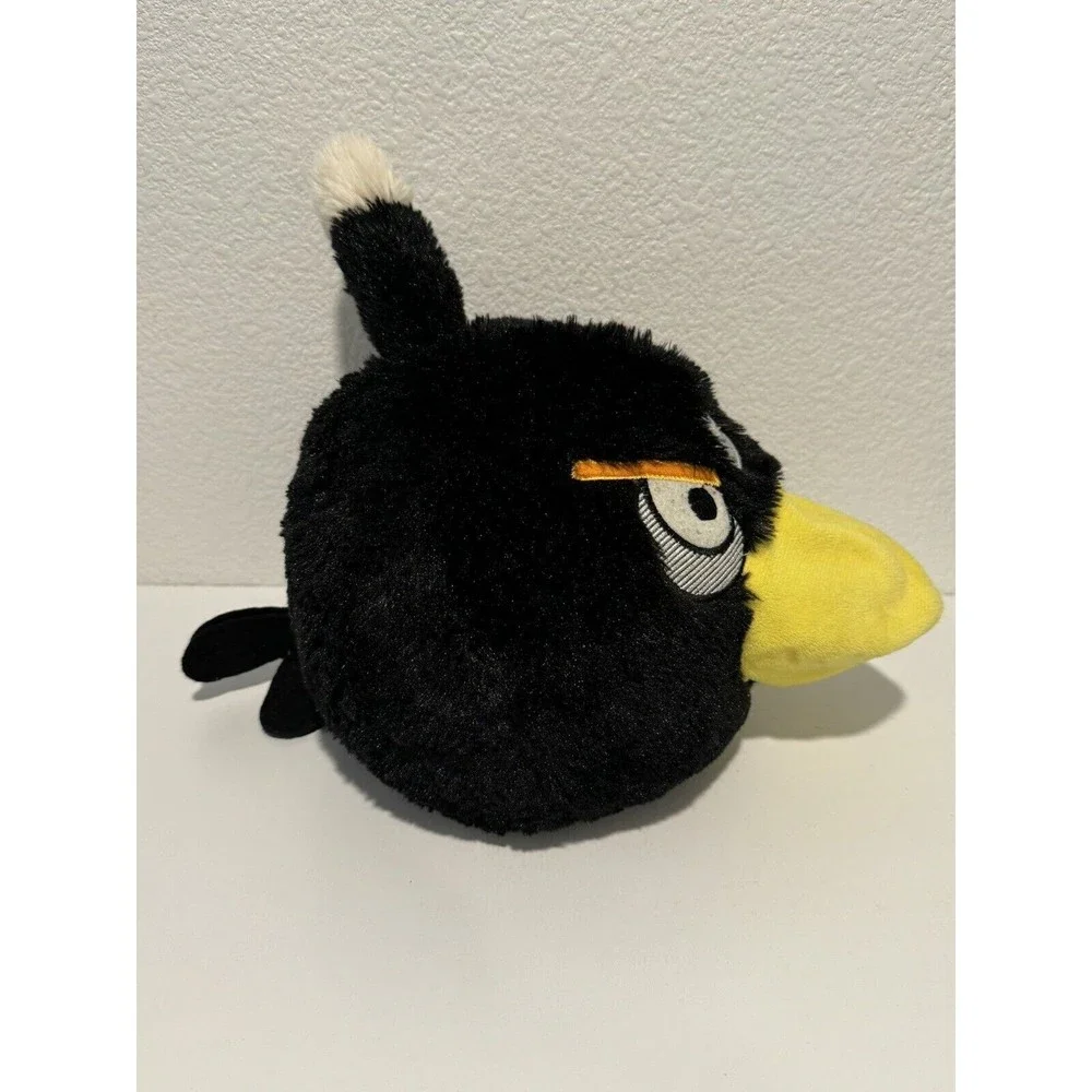 Angry Birds 10 inch Black Bomb White Dot Plush Rare Commonwealth 2010